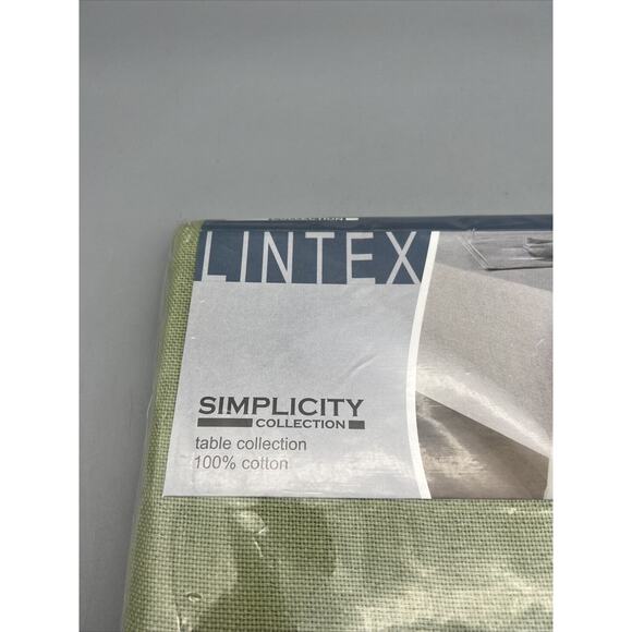 Lintex Tablecloth Simplicity Collection 100% Cotton Green Rectangular 52x70 - Picture 3 of 7